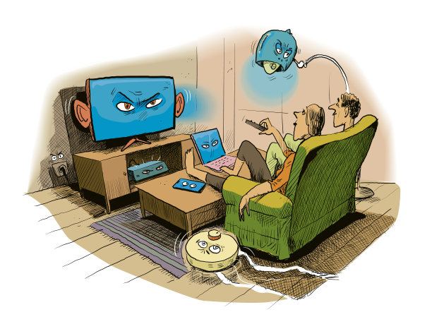 电子设备、科技和互联网监视着人们图片下载