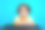 照片惊讶的营销女士在电脑上工作的电脑印象深刻的写html代码孤立的蓝色背景图片下载