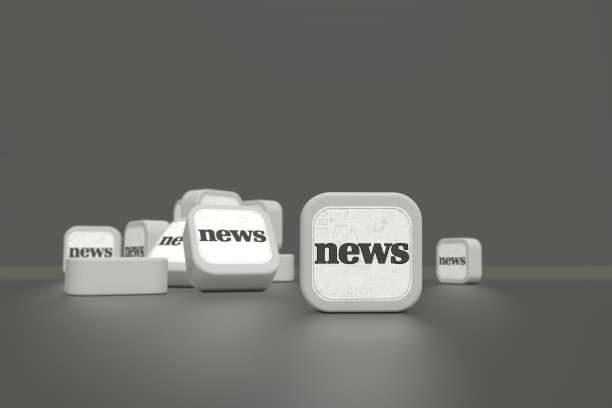 新闻，3D新闻视觉。社交媒体背景图片。图片下载