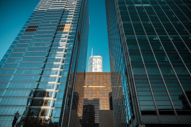 芝加哥城市摩天大楼-商业中心-美国-股票照片图片下载