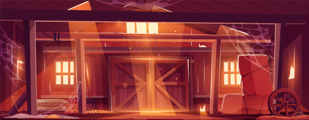 里面是废弃的农场谷仓图片下载