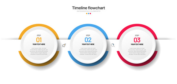 时间线信息图表设计与5个选项或步骤。商业概念的信息图表。可用于演示工作流程布局，横幅，过程，图表，流程图，信息图，年度报告。图片下载
