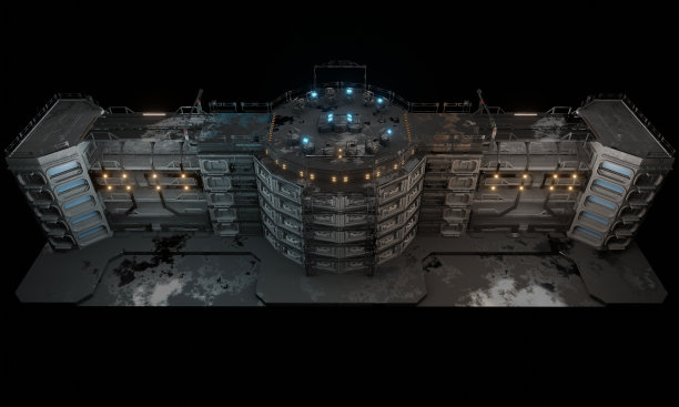 作战总部基地科幻大楼图片下载