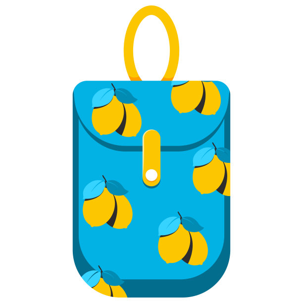 婴儿尿布袋矢量卡通插图孤立在一个白色的背景。图片下载