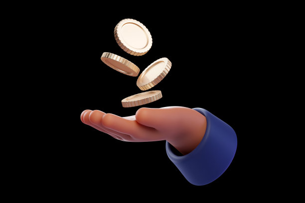 赚钱的概念。落在非裔美国人手中的金币被孤立在背景中。像雨一样的金币。获奖，收入，奖金，工资。用于横幅封面、展示图片下载