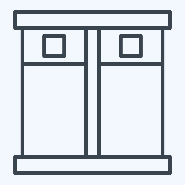 图标。与酒店服务相关的标志。行风格。简单的设计说明图片下载