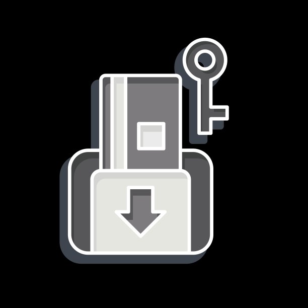 图标钥匙卡。与酒店服务相关的标志。光滑的风格。简单的设计说明图片下载