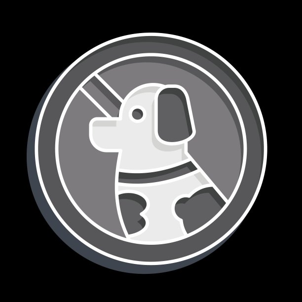 图标宠物标志。与酒店服务相关的标志。光滑的风格。简单的设计说明图片下载