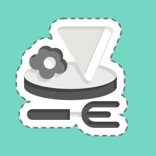 贴线剪早餐。与酒店服务相关的标志。简单的设计说明图片下载