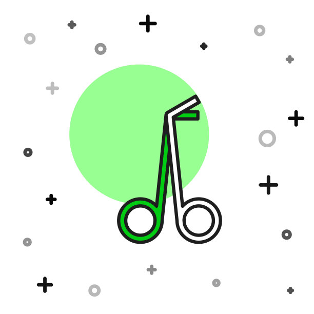 填充轮廓医学剪刀图标隔离在白色背景。向量图片下载