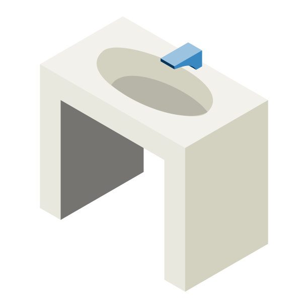 白色盆里有自来水的铁水龙头图片下载