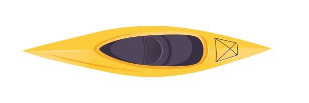 皮艇顶视图矢量插图。海船鸟瞰图。水船。运动和度假图片下载