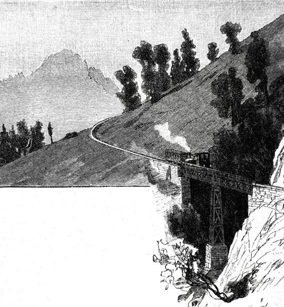 山地铁路格里昂-奈耶，高架桥图片下载