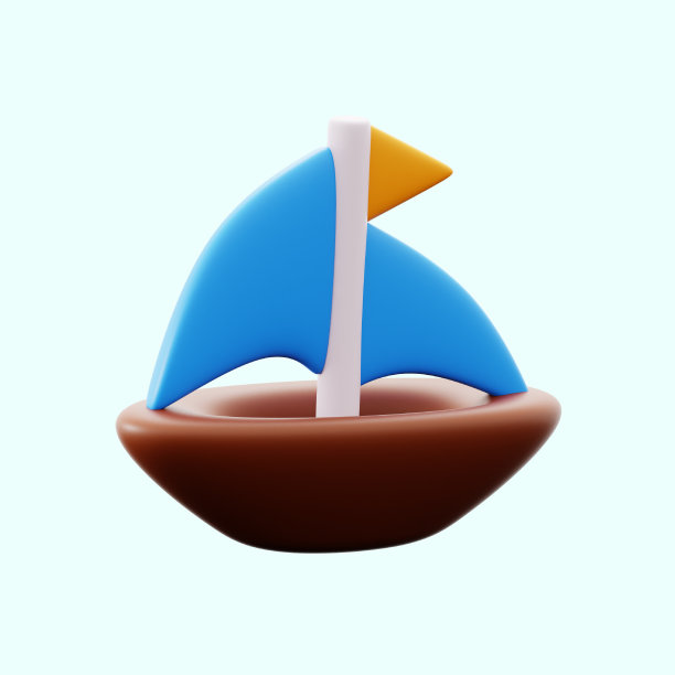 用于运动和钓鱼的帆船3D图标图片下载