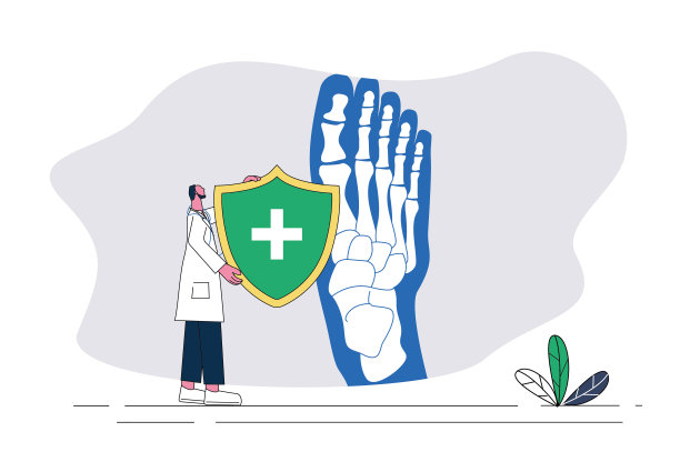 足关节矫形保健概念图解。图片下载