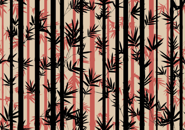 无缝竹屏背景图片下载