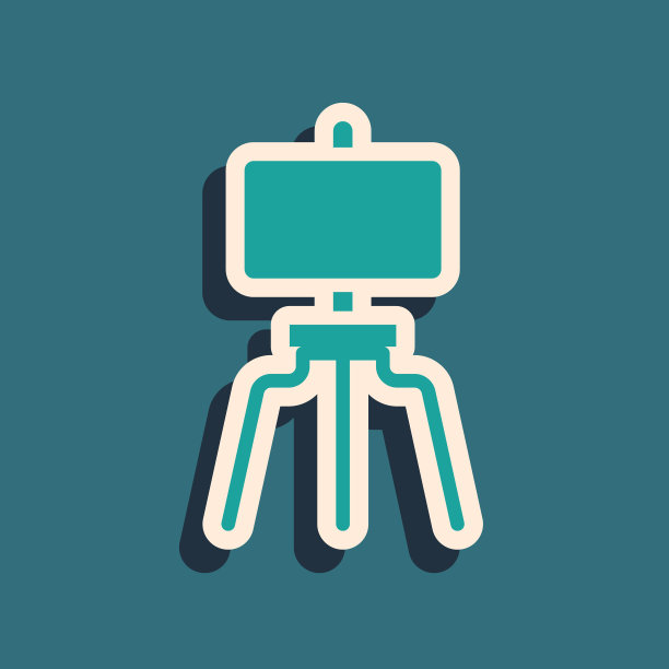 绿木画架或绘画艺术板图标隔离在绿色背景。长影式。向量图片下载