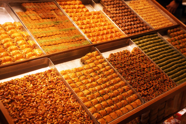 多种果仁蜜饼混合在一起图片下载