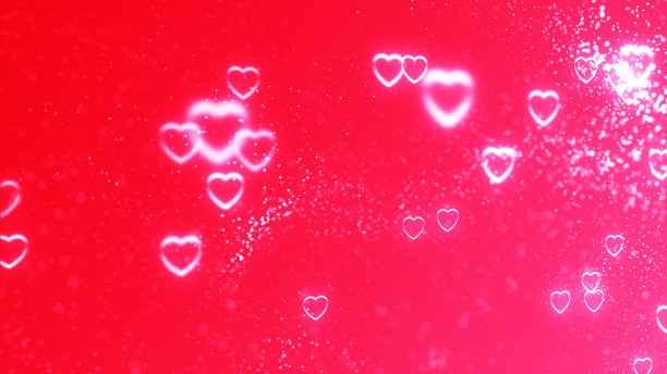 无缝图案与心。浪漫的奶油桃色背景纺织品，壁纸，织物，设计图片下载