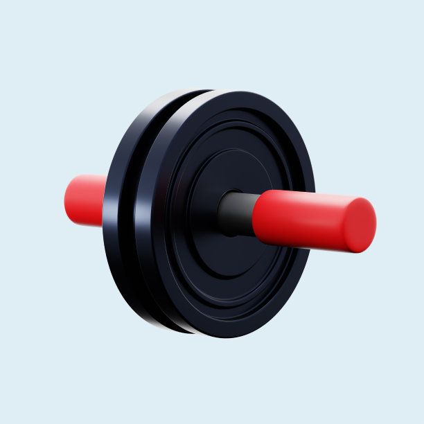 腹肌滚轮健身器材3d图标插画渲染设计图片下载