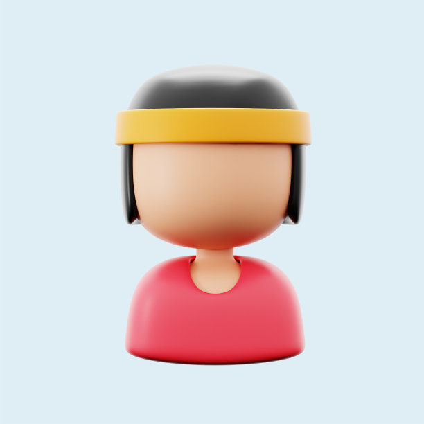 女性头带跑步运动训练活动3d图标插图渲染设计图片下载