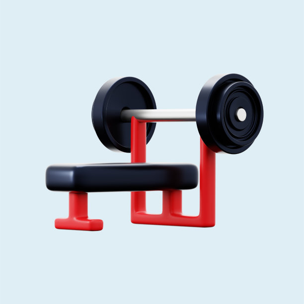 卧推练胸塑身健身健身器材3d图标插画渲染设计图片下载