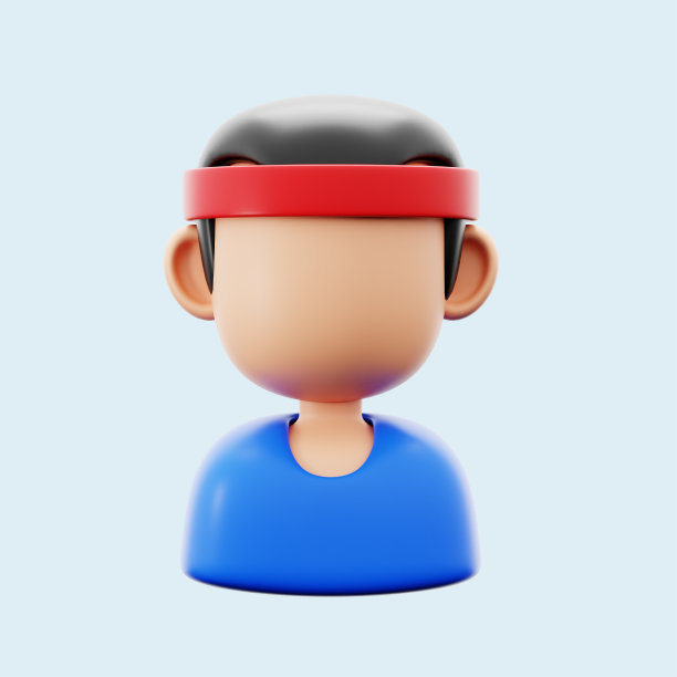 男性头带跑步运动训练活动3d图标插图渲染设计图片下载