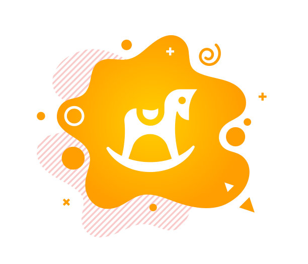 公告设计与玩具图标和抽象背景图片下载