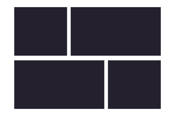 照片网格拼贴框架模板，mood board布局，马赛克边框，剪贴簿设置孤立的背景。演示显示模型。矢量图图片下载