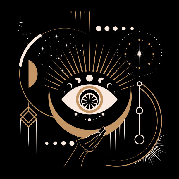 神奇的神秘和深奥的天体星座插图图片下载