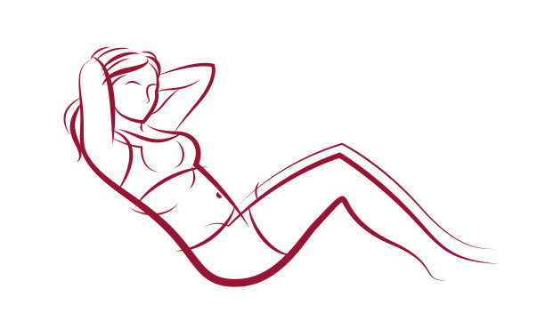 健身房和健身矢量插图的年轻有吸引力的女人做锻炼锻炼，完美的肌肉运动体年轻的成年女孩运动训练。图片下载