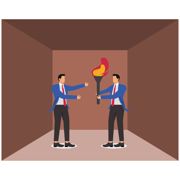 继任者，任务的转移或新计划和目标的改变，商人将火炬传递给另一个商人图片下载