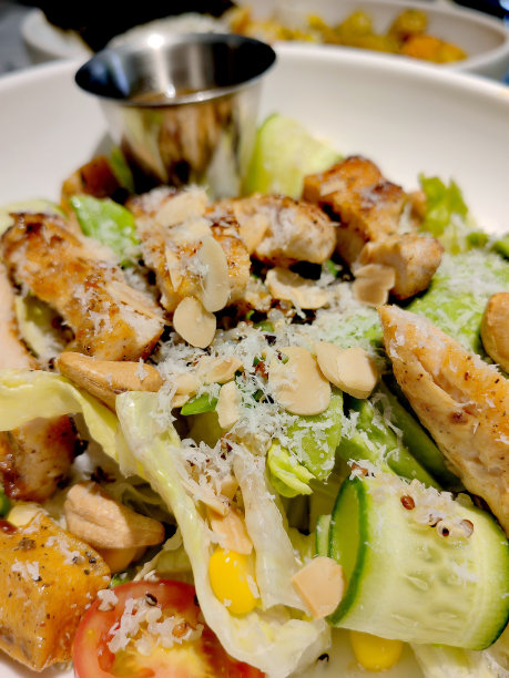 健康午餐菜单。减肥食品。俯视图图片下载