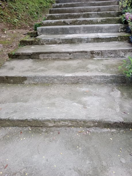 从地下向上的楼梯在公园里。图片下载