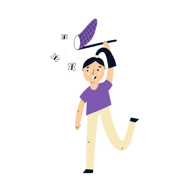 幼儿园小朋友捉蝴蝶图片下载