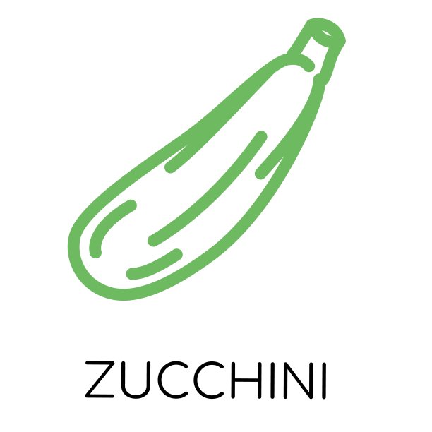 西葫芦脂肪线蔬菜图标，矢量插图图片下载