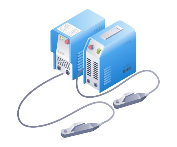 焊接电气设备信息图平面等距三维插图图片下载