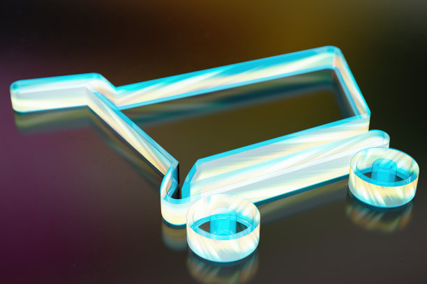 购物车符号在黑色背景上发光图片下载