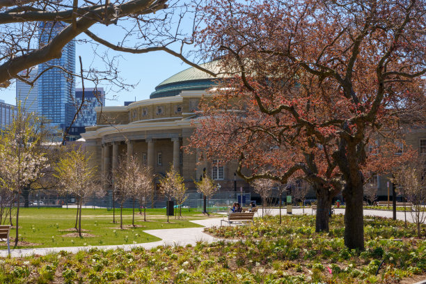春天的加拿大多伦多大学校园图片下载