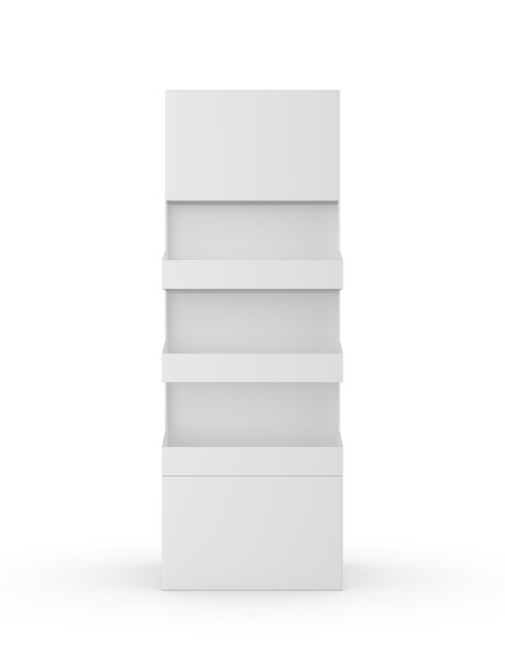 广告瓦楞超市零售促销纸板展示架。图片下载