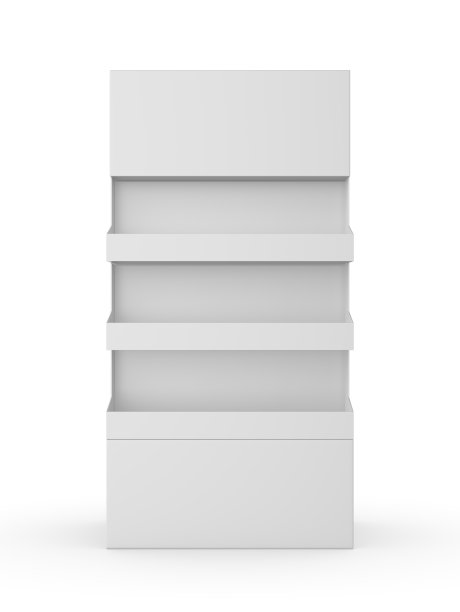 广告瓦楞超市零售促销纸板展示架。图片下载