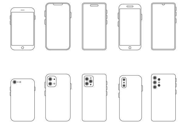 智能手机矢量集图片下载