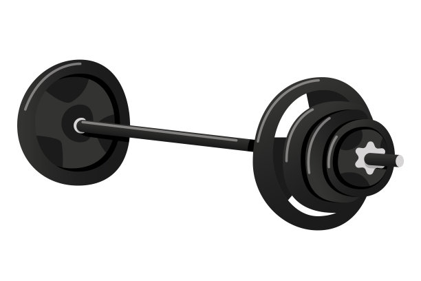 矢量手绘插图哑铃隔离在白色背景。模板运动图标，符号，标志或其他品牌。现代卡通插画。图片下载