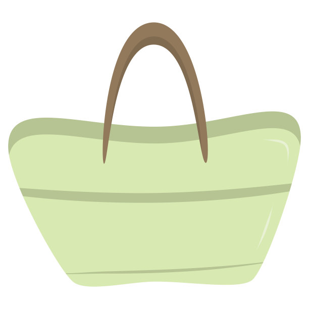 绿色沙滩包卡通夏日元素，旅游、沙滩、夏日配饰。鸡尾酒，冰淇淋和异国情调的水果矢量插图集。手掌和农用板。雨伞和太阳镜图片下载