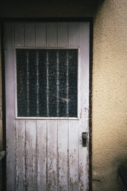 带有磨砂玻璃的古董门把手图片下载