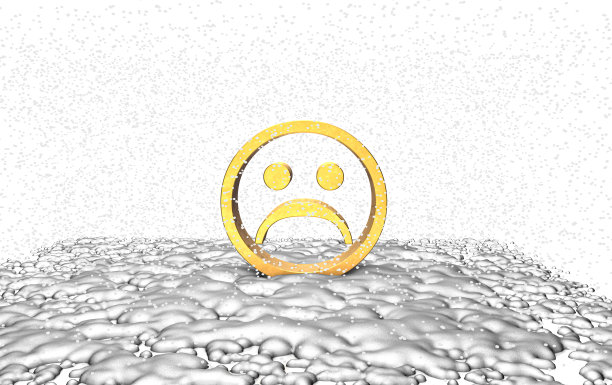 雪下的金色悲伤图标图片下载