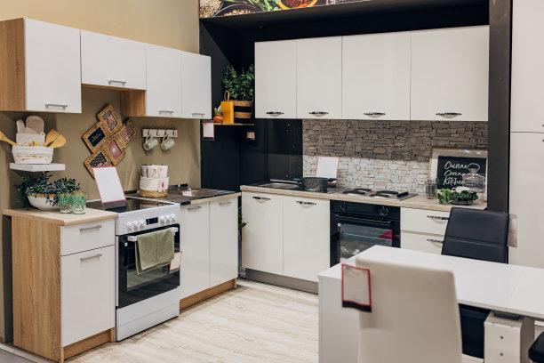 百货公司厨房的现代外观设计图片下载