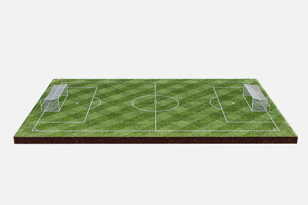 白色背景上的足球场图片下载