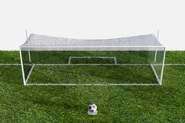 白色背景上的足球场图片下载