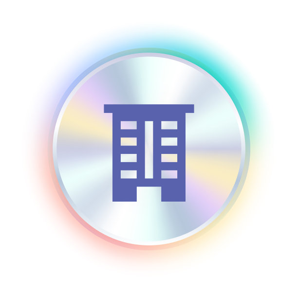 全息贴纸设计与建筑图标图片下载